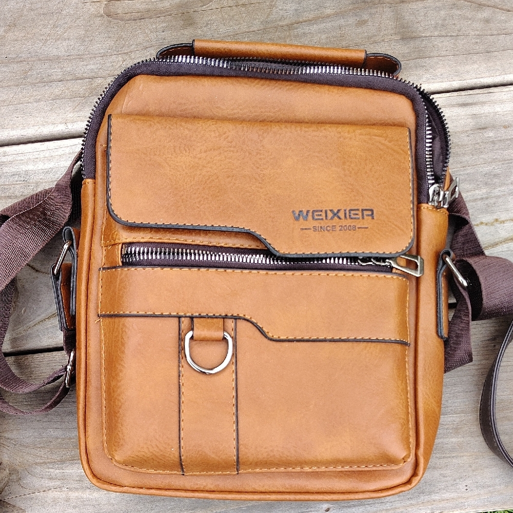 Weixier Brown Men's Messenger Bag